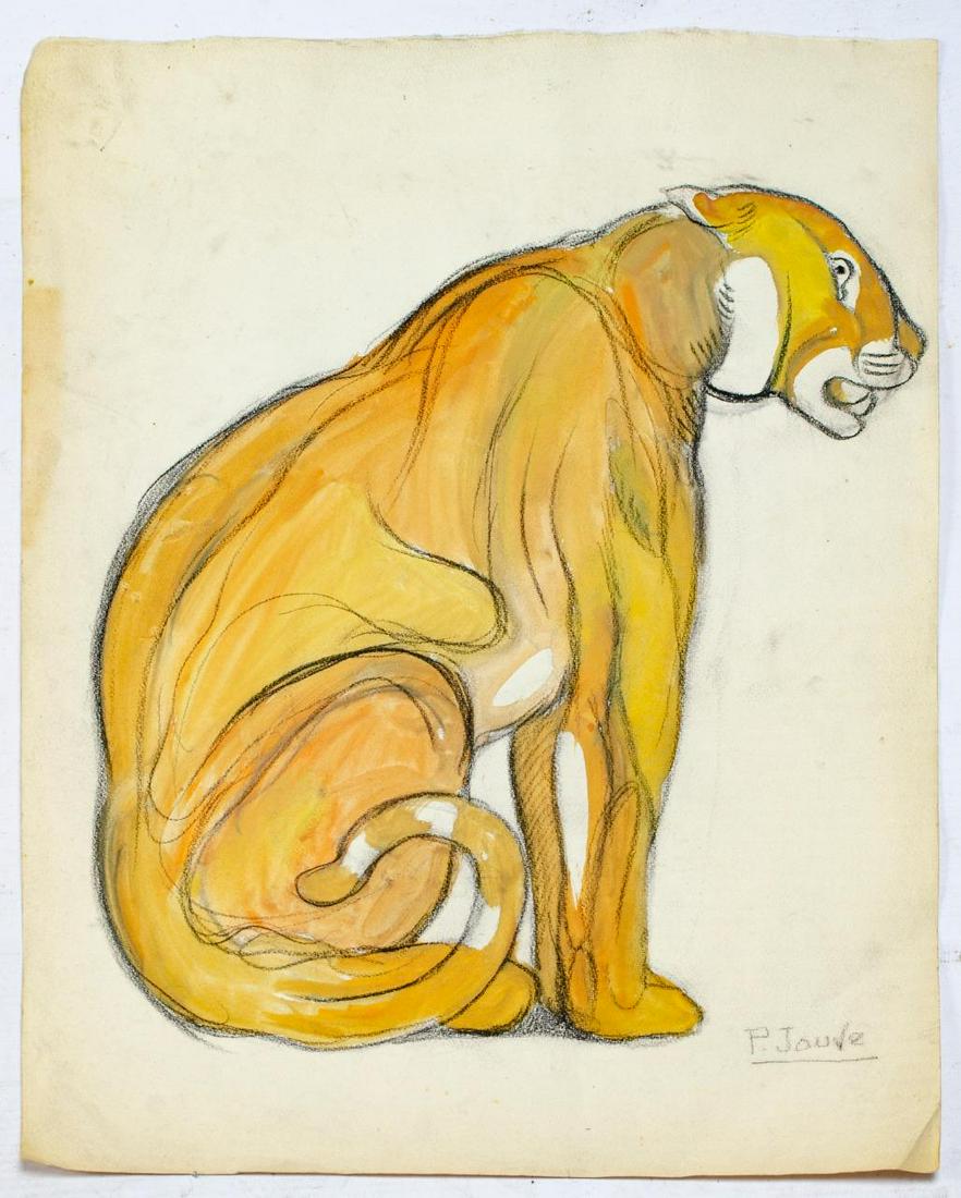 Paul Jouve Gouache on Paper 18" x 13" Unframed (1 of 1)