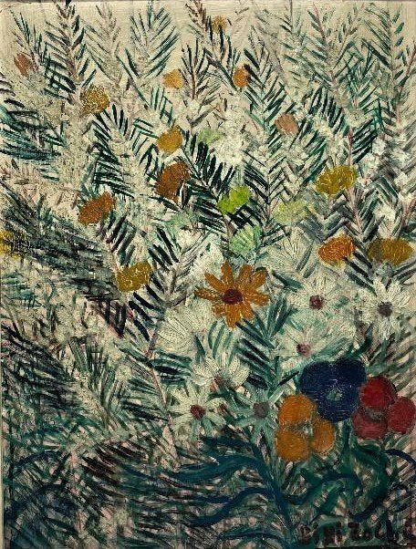 Bibi Zogbe - Oil on Canvas 16" x 12"  "Flores" Unframed (1 of 3)