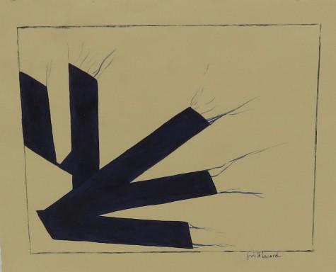 Judith Lauand (Attrib) Acrylic on Paper 13" x 9": Unframed -Shipping in USA $ 20 Judith Lauand is a Brazilian painter and printmaker. She is considered a pioneer of the Brazilian modernist movement that started in the 1950s, and was the only female m