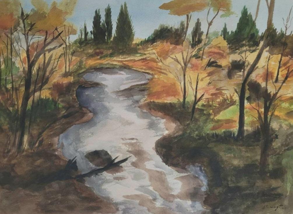 Max Slevogt 1917 Watercolor on Paper Art: 18" x 24" (1 of 2)