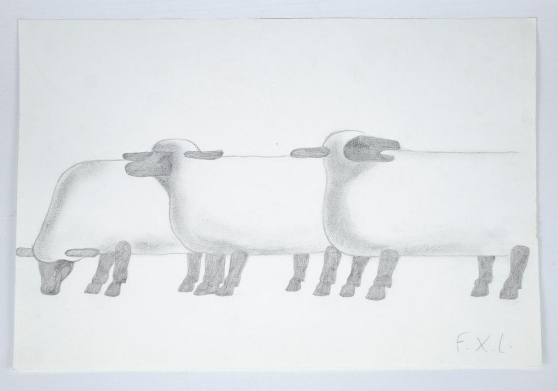 Francois Xavier Lalanne Pencil on Paper 9" x 12" (1 of 1)