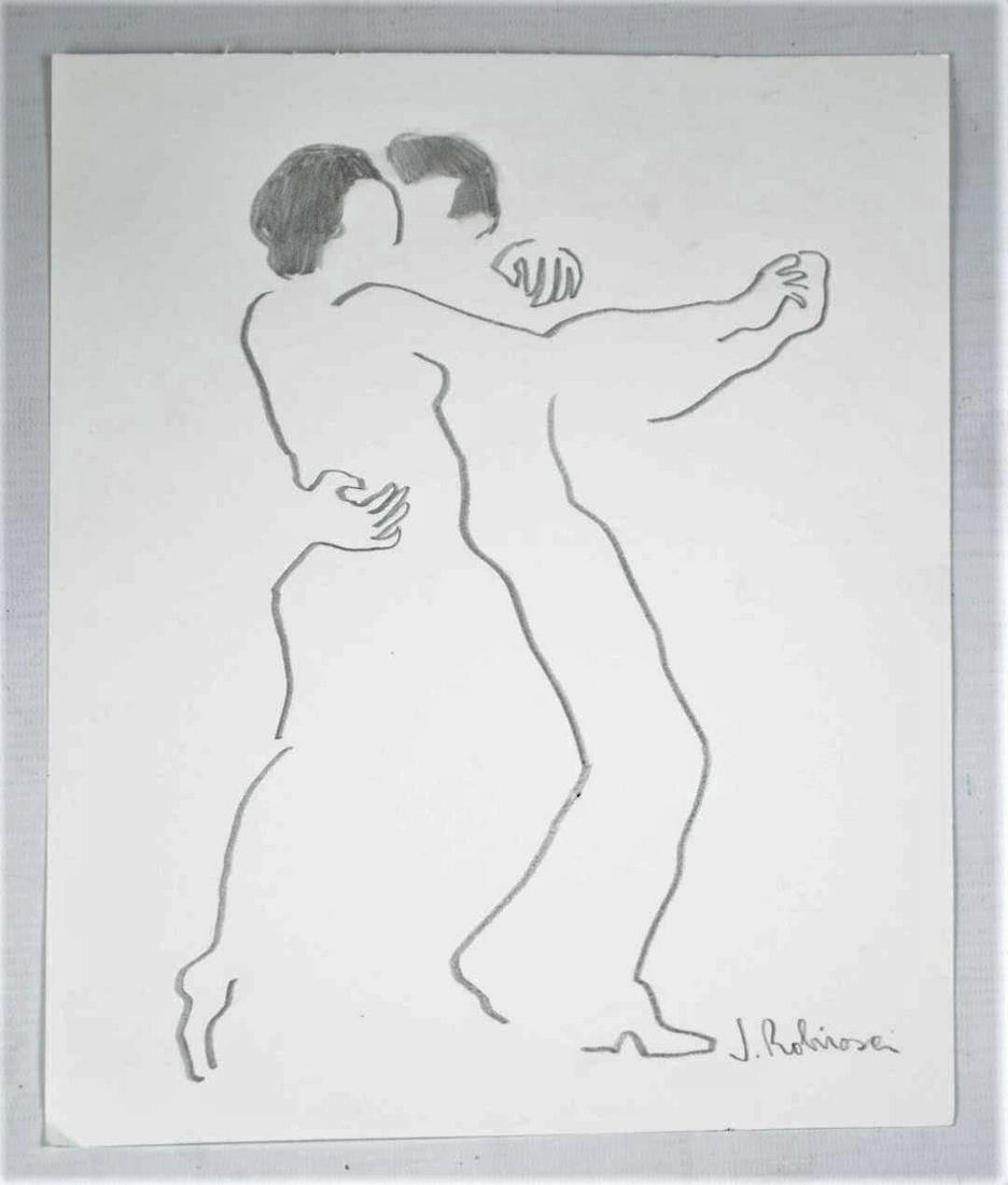 Josefina Robirosa Pencil on Paper "Tango" 12" x 9": Unframed. Shipping in USA $ 25. Josefina Robirosa is an Argentinian Postwar & Contemporary painter who was born in 1932