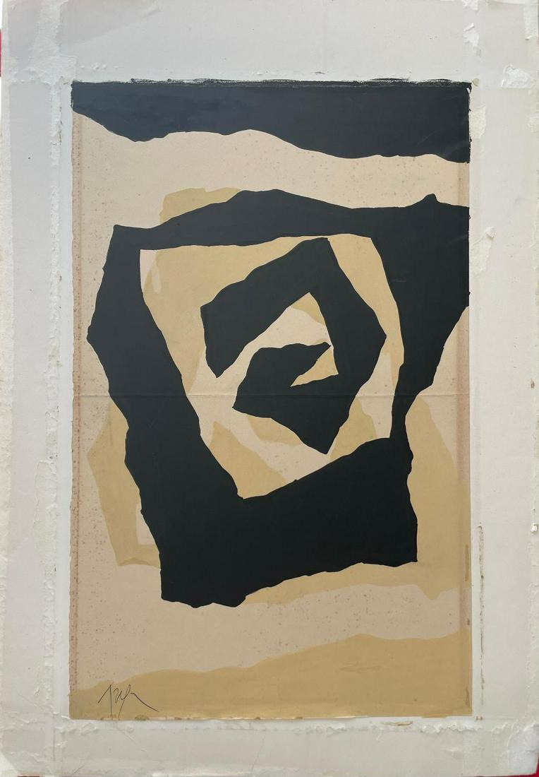 Jean Hans Arp Mixed Media on Paper15" x 11": Shipping in USA $ 90.Hans Peter Wilhelm Arp 1886 â€“ 1966, better known as Jean Arp in English, was a German-French sculptor, painter, and poet. He was known as a Dadaist and an abstract artist.