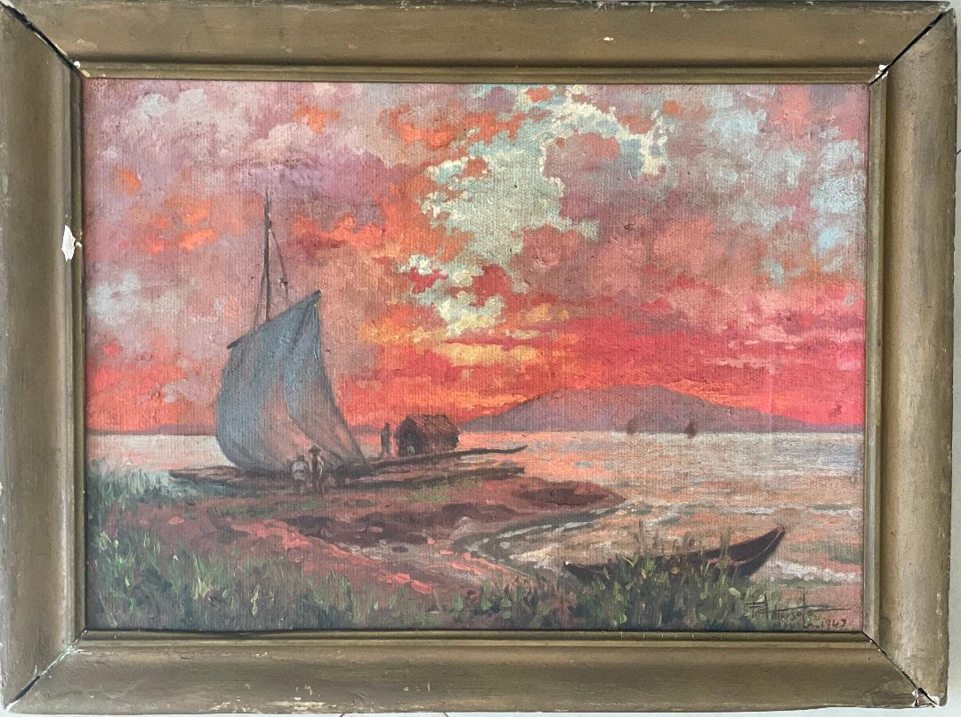 Fernando Amorsolo Oil on Canvas 10" x 14" w/COA (1 of 5)