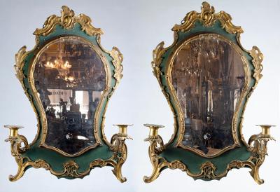 Magnificent Pair of Sconces XVIII Century 25" x 17": Shipping in USA $ 300