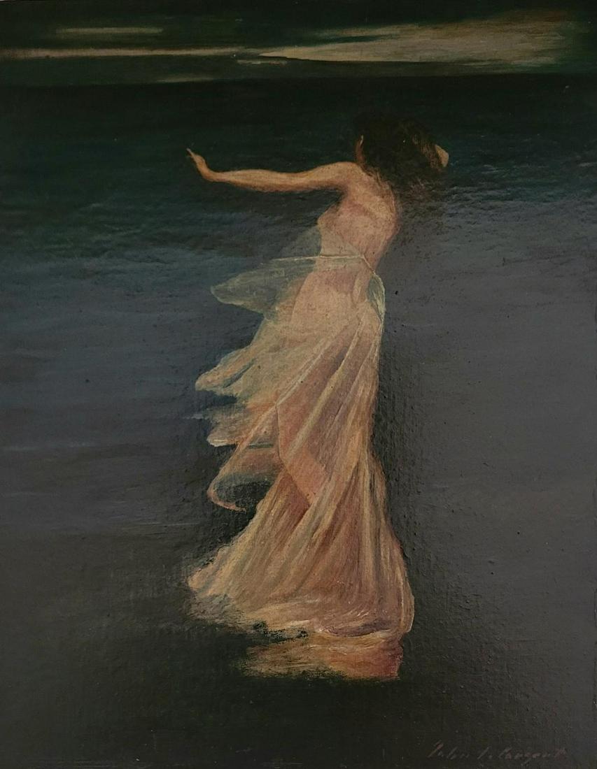 John Singer Sargent Oil on Board 9" x 7.5" (1 of 2)