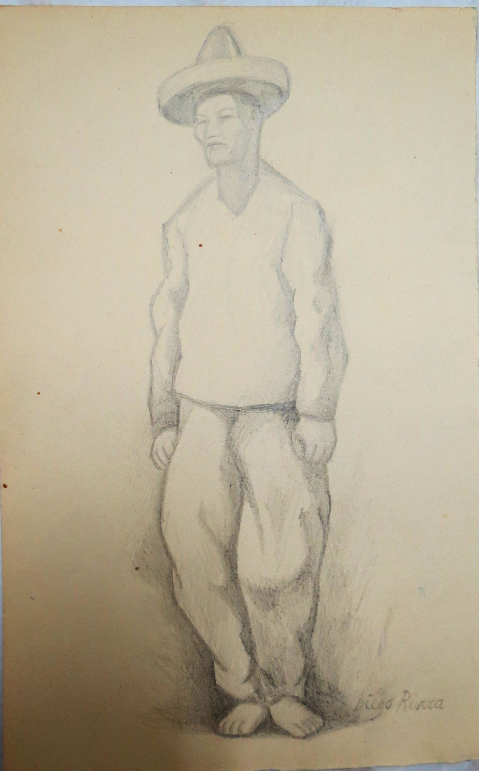 Diego Rivera- Pencil on paper 8" x 5" Unframed (1 of 2)