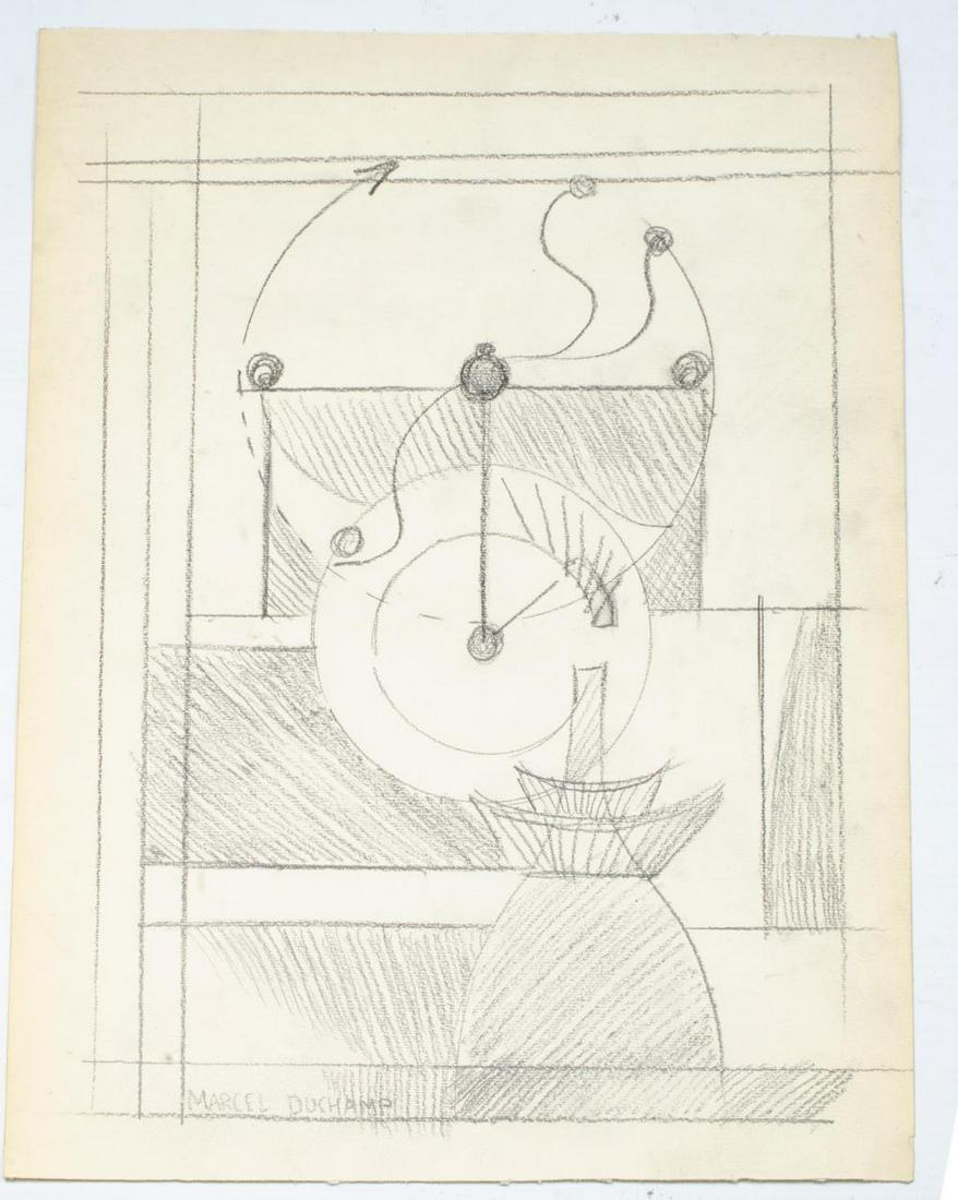 Marcel Duchamp Pencil on Paper 15" x 9" Unframed (1 of 1)