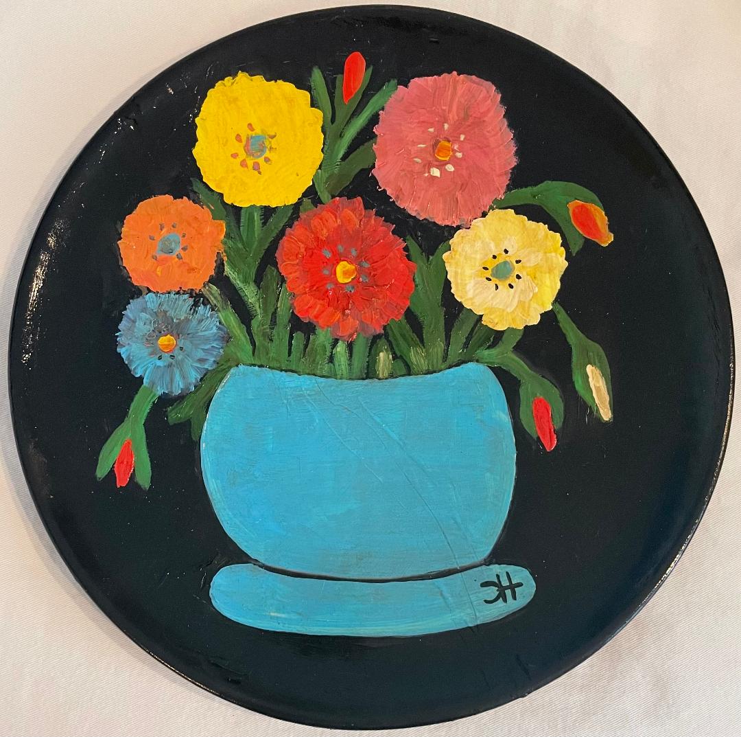 Clementine Reuben Hunter Ceramic Plate D: 16": Professional Restoration. Shipping in USA $ 80.