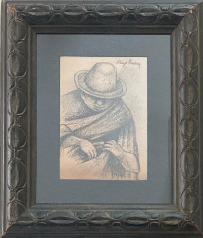 Diego Rivera Pastel on Paper 8" x 5.5" w/COA (1 of 2)