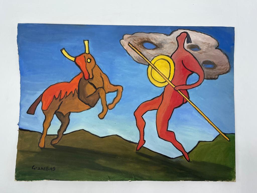 Eugenio Granell Oil on Wood Art: 14.8" x 10" Excellent: Unframed. Shipping in USA $ 45 Eugenio Fernandez Granell, recognised as the last Spanish Surrealist, was an artist, professor, musician and writer. As a political activist in the early 20th century, G