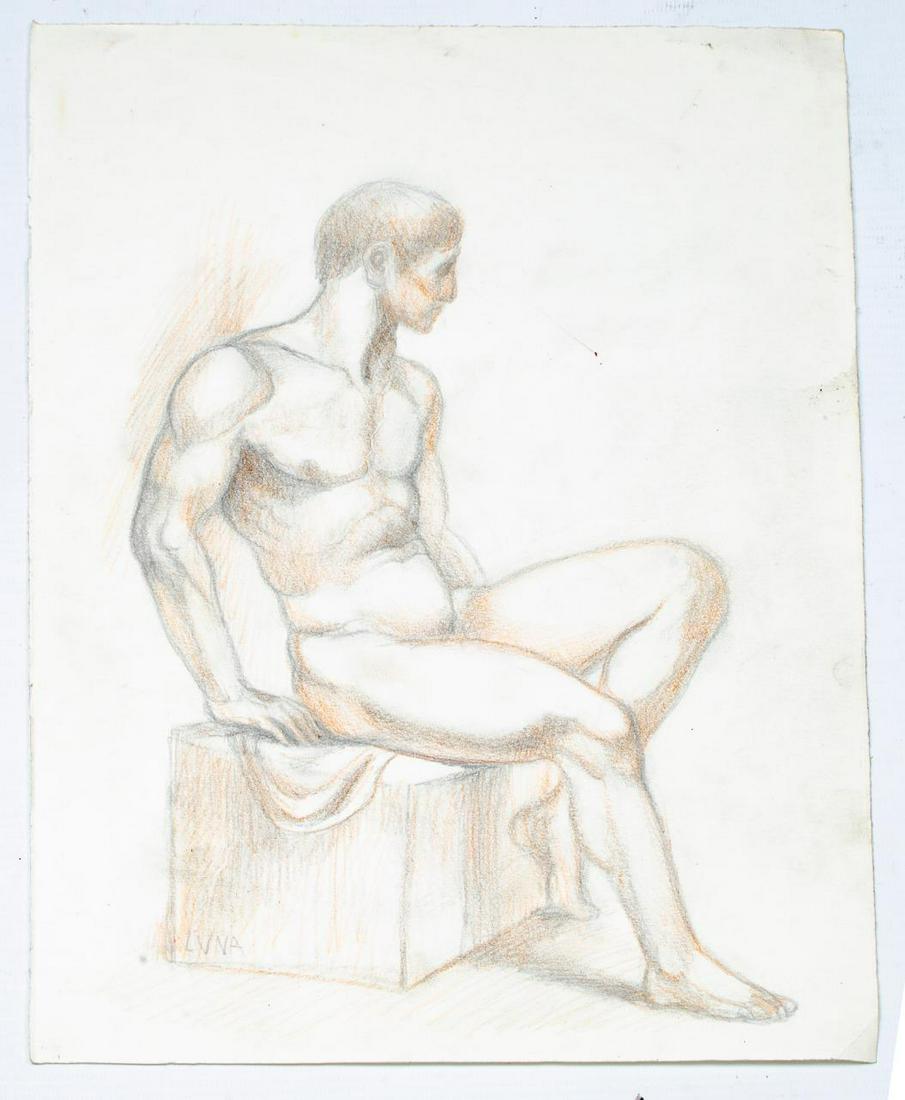 Juan Luna Color Pencil on Paper 13" x 10" Provenance (1 of 1)