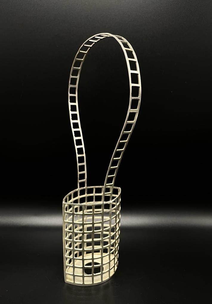 Josef Hoffmann Art Deco Basket 4" x 8" Austria (1 of 5)