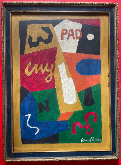 Stuart Davis Gouache on Board (Attrib) 14" x 12": Shipping in USA $ 80. Stuart Davis 1892 â€“ 1964), was an early American modernist painter. He was well known for his jazz-influenced, proto-pop art paintings of the 1940s and 1950s, bold, brash,