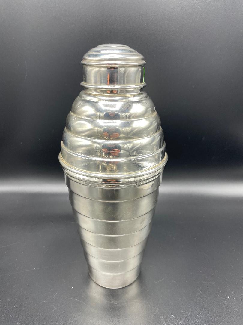 Art Deco Silverplated Cocktail Shaker H: 10" (1 of 2)