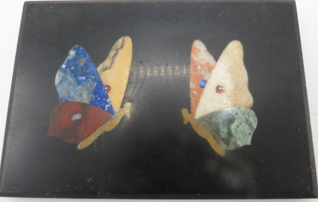 Mini Pietra Dura Panel Butterfly 3.5" x 2.5" Unframed (1 of 1)