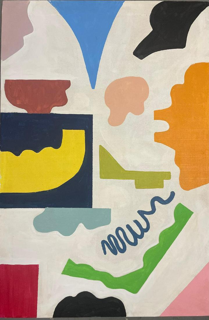 Shirley Jaffe 2000 Attributed Oil on Canvas 36" x 24" Unframed: Shipping in USA $ 150. Shirley Jaffe, was an American abstract painter. Her early work is of the gestural abstract expressionist style, however in the late 1960s she changed to a more geometric style.