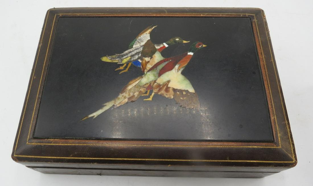 Pietra Dura Box with Elf Figure 2.5" x 5" x 5"  Florence (1 of 3)