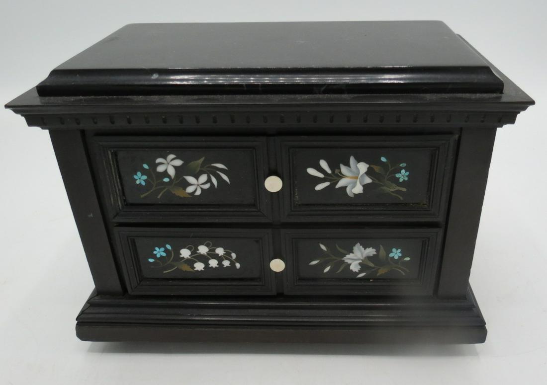 Pietra Dura Box Chest Shape 2 Drawers 6" x 8" x 4.5"Florence (1 of 4)