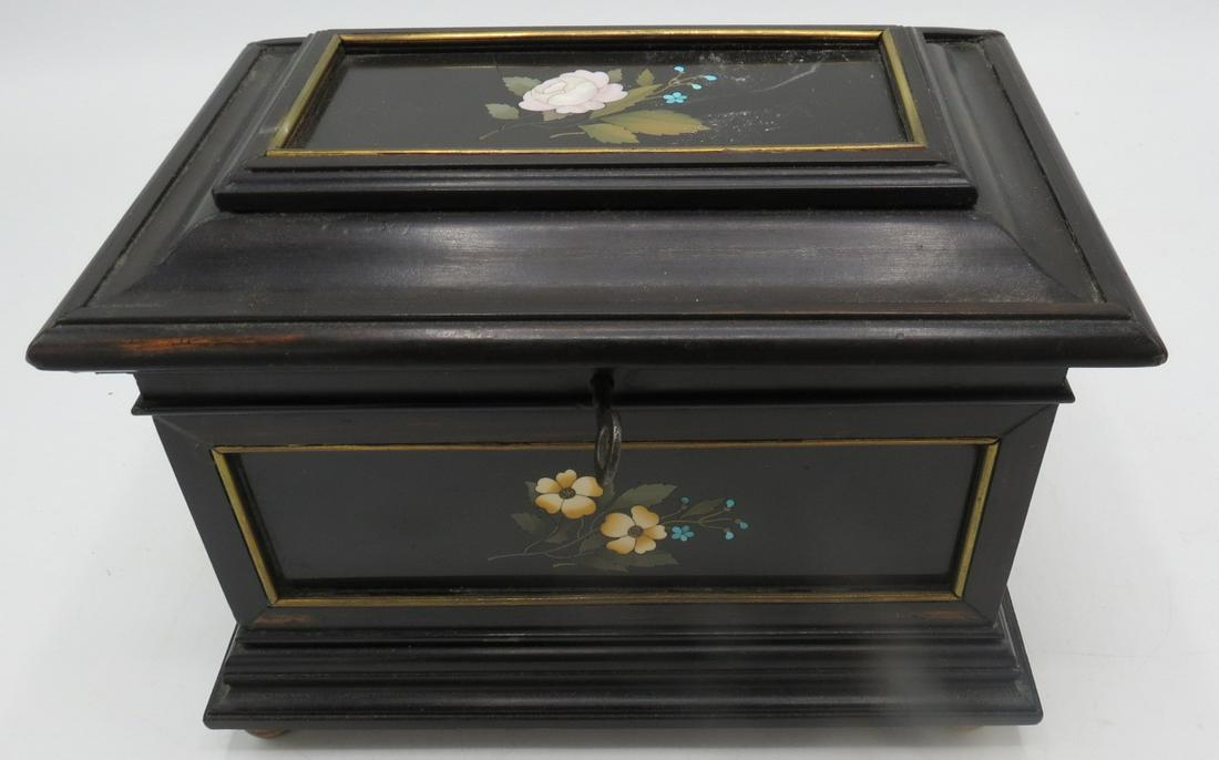 Pietra Dura Box H: 6" W: 8" D: 6" Florence (1 of 4)