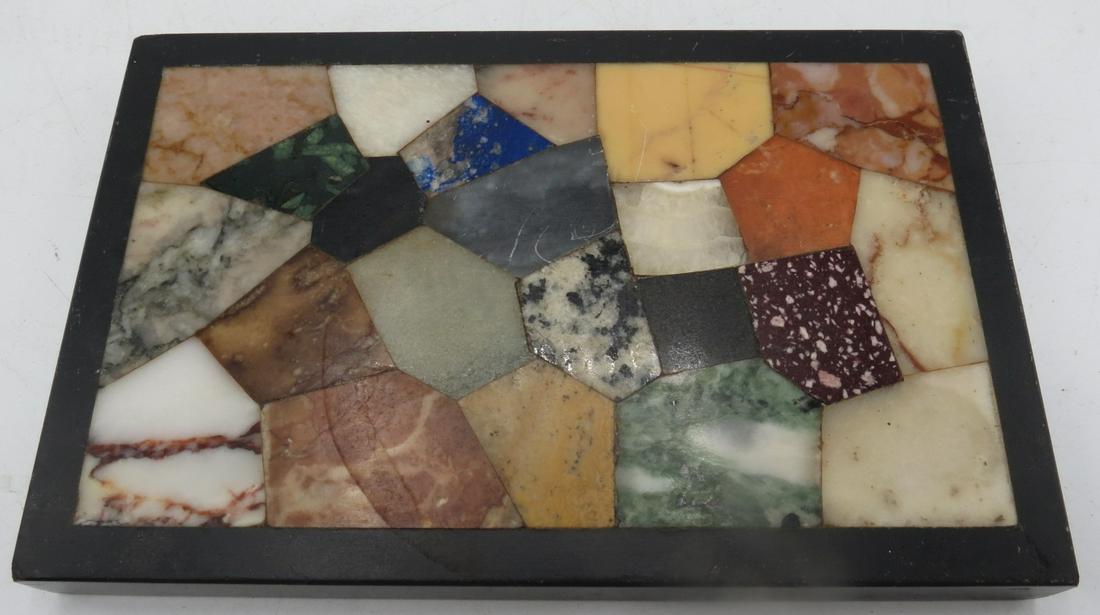 Pietra Dura Paperweight  6" x 3.8" Florence (1 of 2)