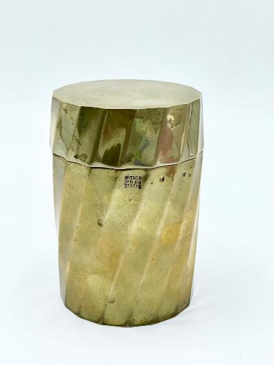 Josef Hoffmann Art Deco Tobacco Box H: 4" D: 3": Shipping in USA $ 40 - The Wiener Werkstatte (engl.: Vienna Workshop), established in 1903 by Koloman Moser and Josef Hoffmann, was a production community of visual artists in Vienna, Austria bringing