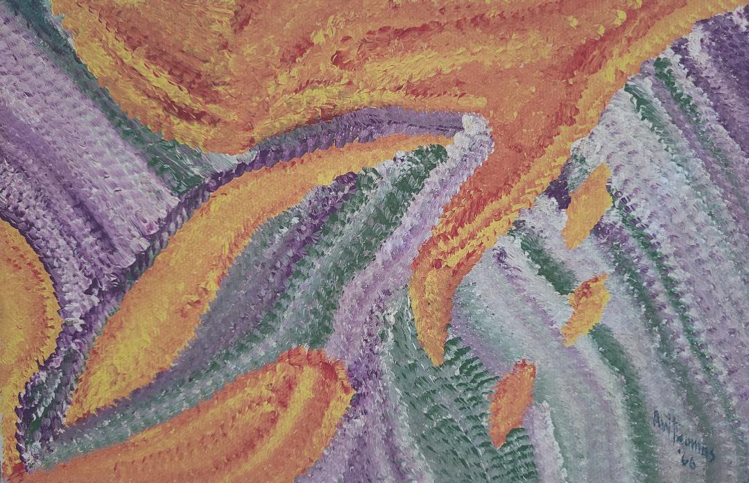 Alma Thomas (Attributed) Acrylic on Canvas 6" x 9": Shipping in USA $ 80. Alma Woodsey Thomas, was an African-American Expressionist painter and art educator best known for her colorful abstract paintings. She lived and worked primarily in Washington,