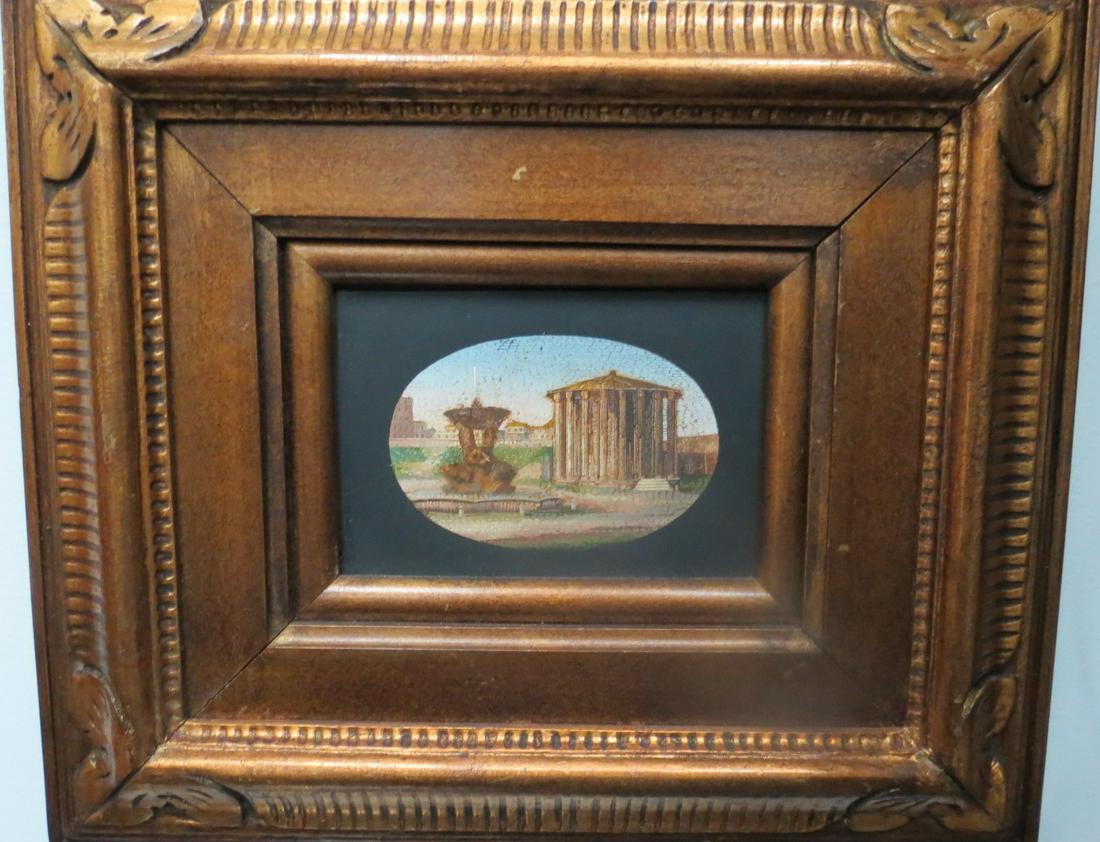 Micromosaic Excellent Plaque Art: 5.5" x 4" C.1890 (1 of 4)