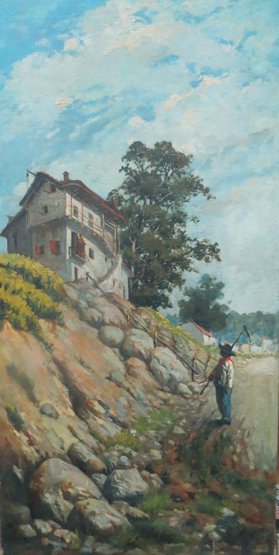 Edgar Payne Oil on Canvas 27" x 13" w/ Provenane (1 of 9)