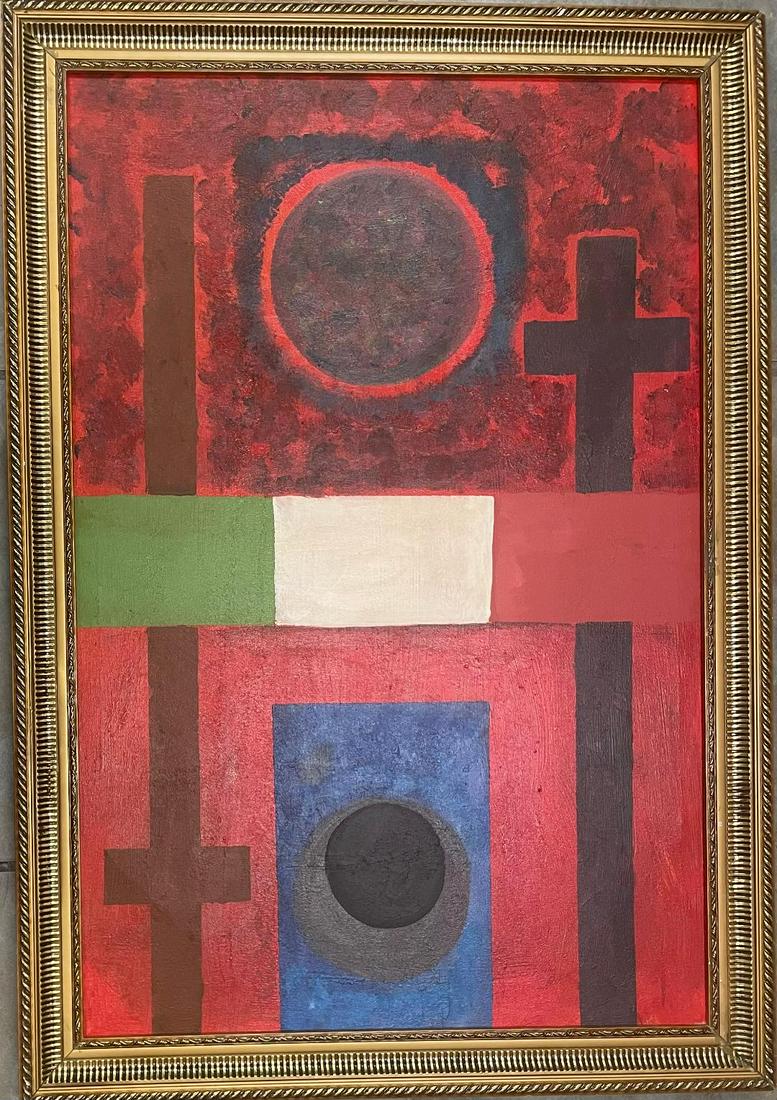 Pedro Coronel Oil on Canvas 35" x 23.5" COA - Mexico (1 of 3)