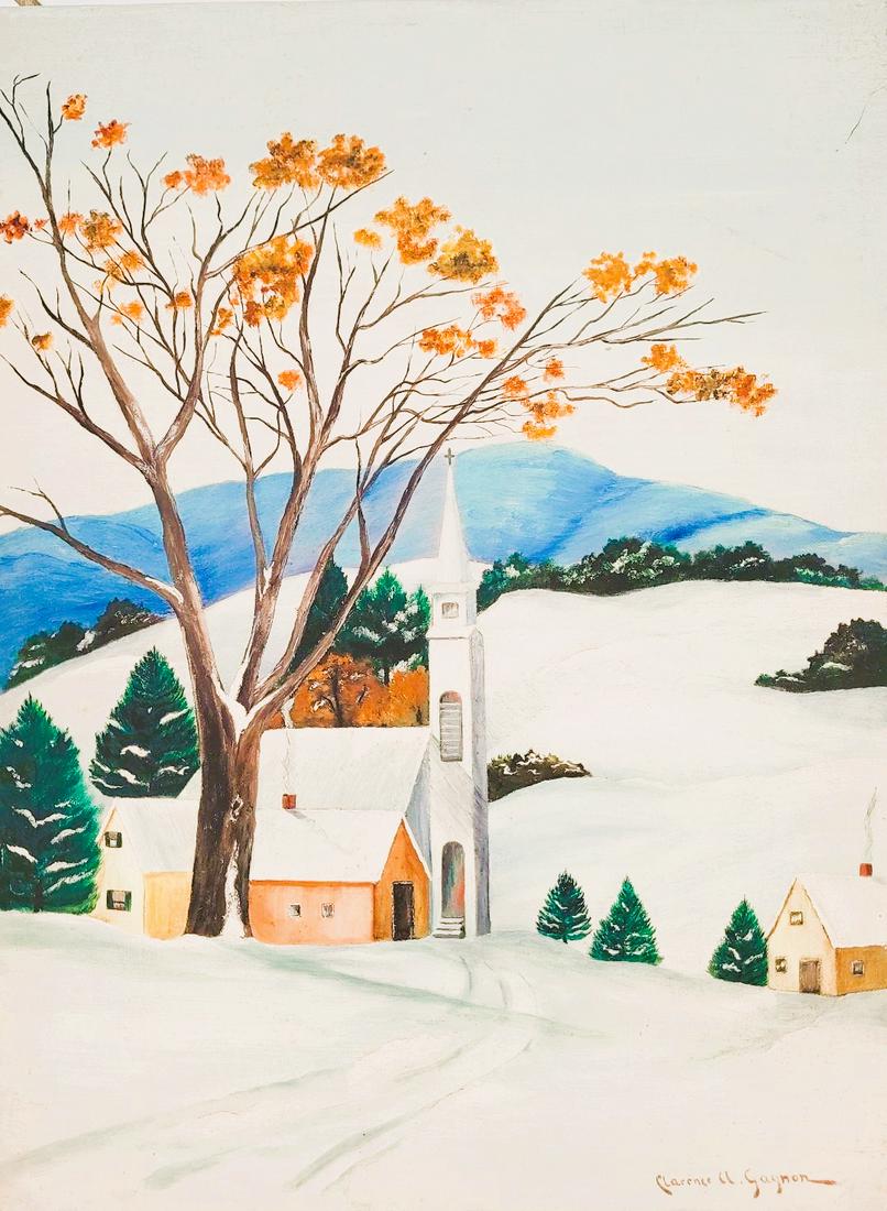 Clarence Gagnon (Attributed) Oil on Canvas 16" x 12" (1 of 2)