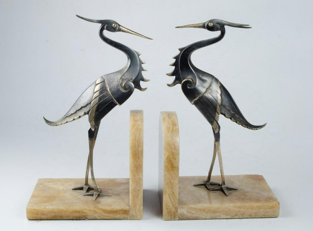 Pair of Art Deco Bookends H: 9.3" W: 5.5" (1 of 4)
