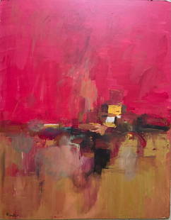 Donald H Fraser (Attrib) Oil on Board 30" x 24": Shipping in USA $ 150. Donald Hamilton Fraser (30 July 1929, London – 2 September 2009), is famed for his abstract landscape paintings.