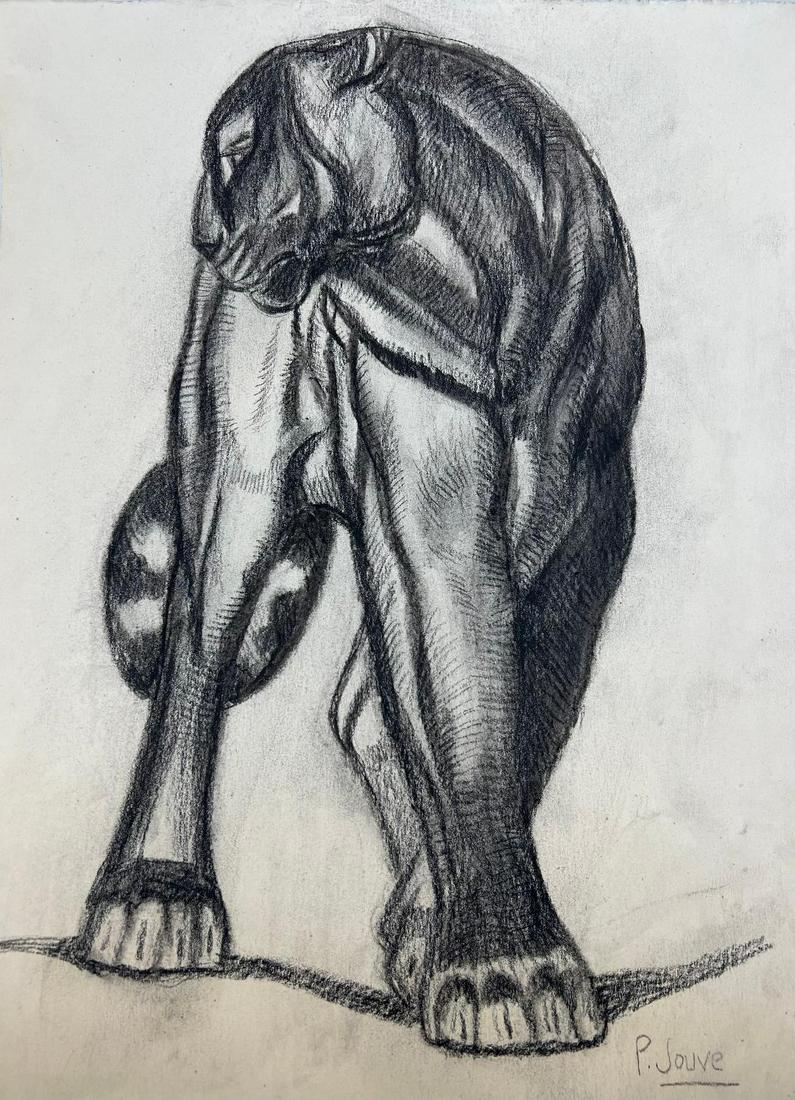 Paul Jouve Pencil on Paper 16" x 12" Unframed - France: Shipping in USA $ 35. Pierre-Paul Jouve was a French painter and sculptor. He was notable for his paintings and sculptures of Africa's animals. He was first recipient of the Prix Abd-el-Tif in 1907, a
