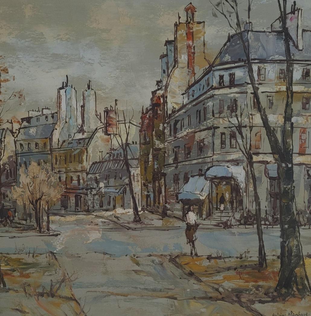 Antoine Blanchard Oil on Canvas 22.5" x 22.5" France (1 of 2)