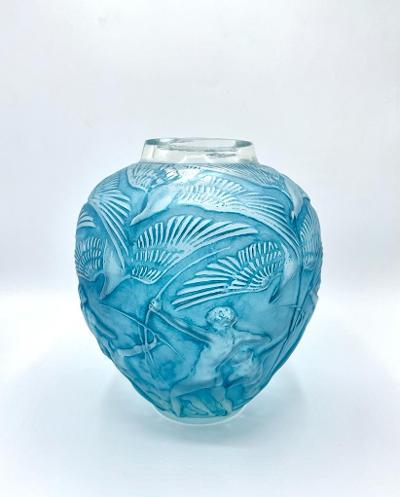Lalique Vase "The Archers"  10" x 9" By Rigolleau (1 of 6)