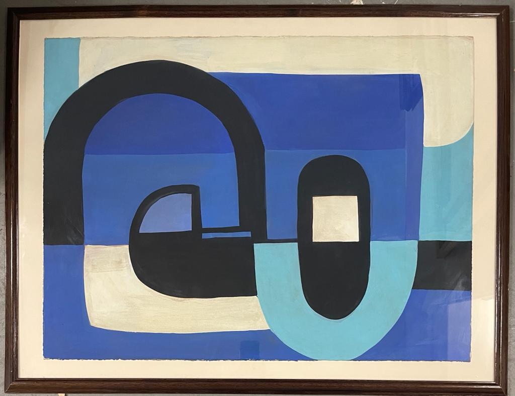 Eduardo Ramirez Villamizar Gouache on Paper No COA: 2205" x 30" Provenance Estate Alvarez-Izquierdo Shipping in USA $ 220