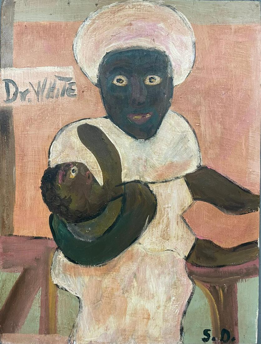 Sam Doyle Oil on Wood Art: 23.7" x 18" w/ COA: Shipping in USA $ 140. Thomas "Sam" Doyle (1906â€“1985) was an African-American artist from Saint Helena Island, South Carolina. His colorful paintings on sheet metal and wood recorded the histor