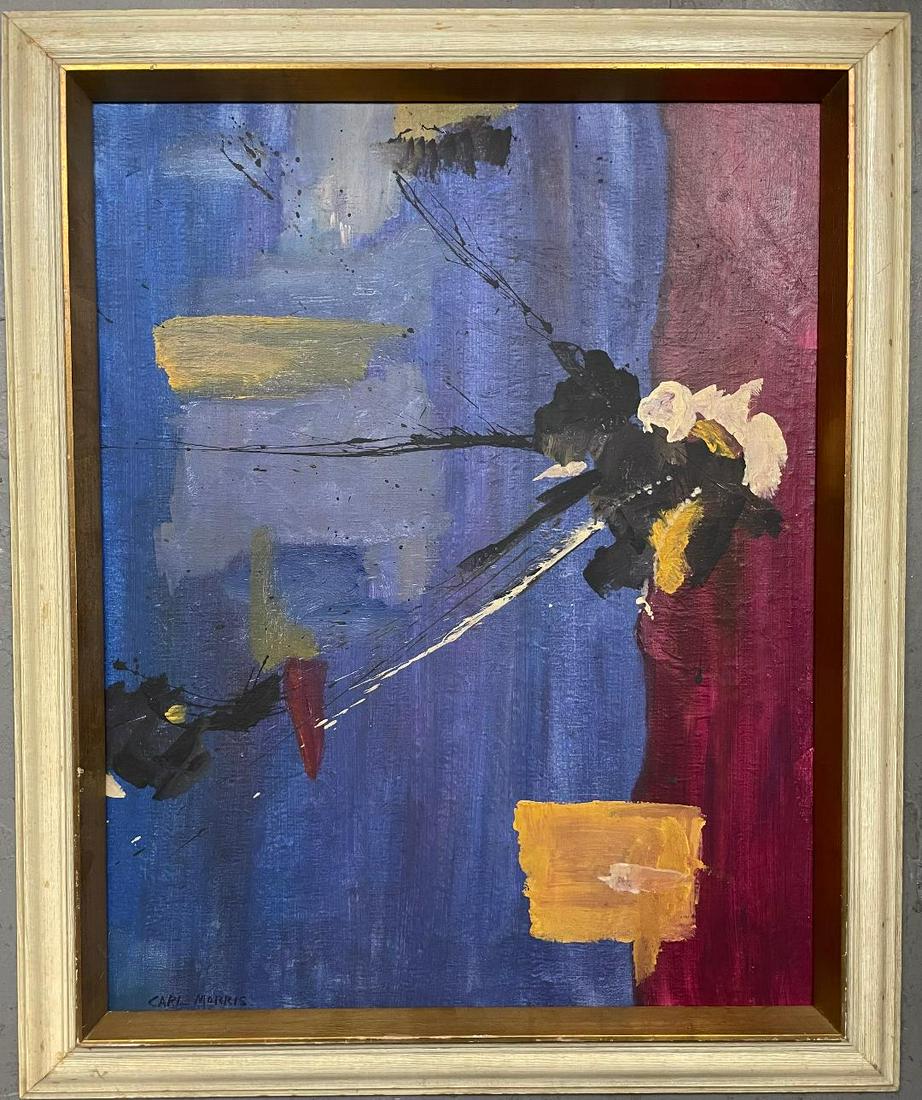 Carl Morris Oil on Canvas over Board Art: 35" x 29" w/ COA: Shipping in USA $ 350. Carl A. Morris (May 12, 1911 â€“ June 3, 1993) was an American painter, born in Yorba Linda, California. Morris studied at the Chicago Art Institute and in Paris and Vienna
