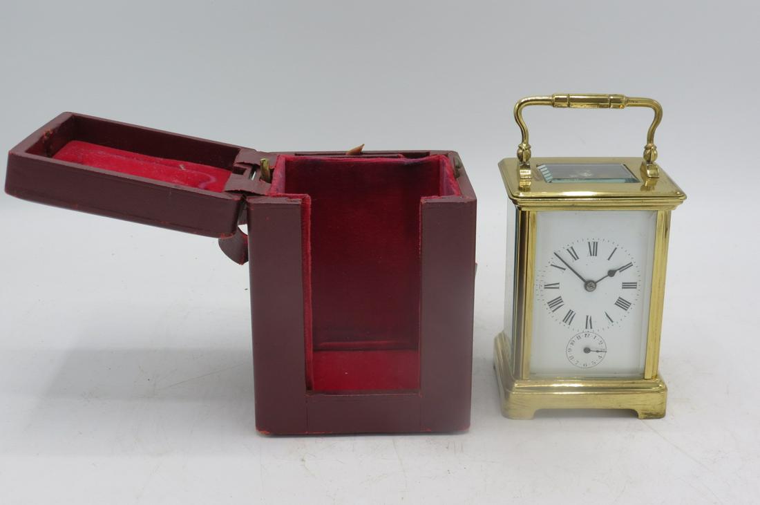 Carriage Clock w/ Original Case 5" x 3" x 3" (1 of 4)