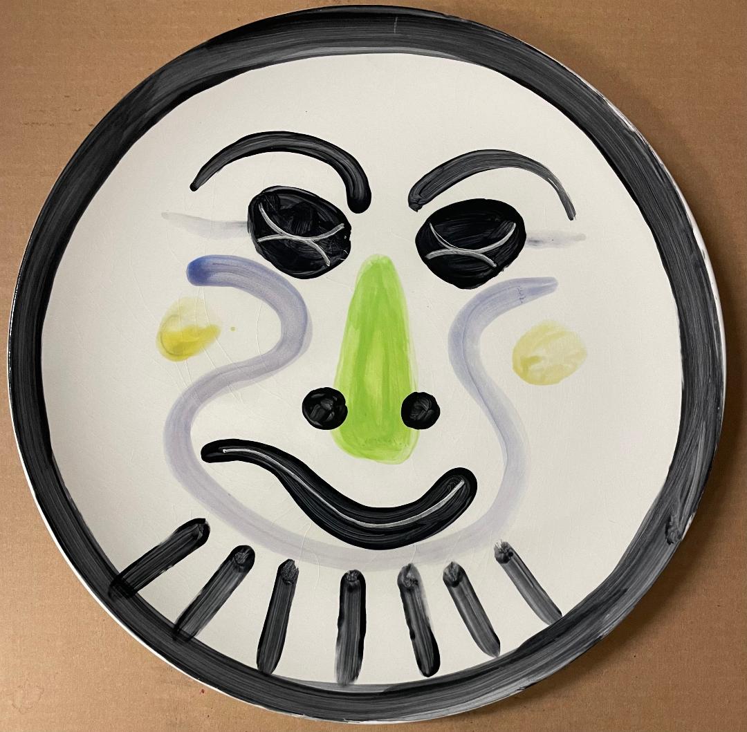 Pablo Picasso Serial Ceramic Large Plate Diam: 15" # 154 (1 of 2)