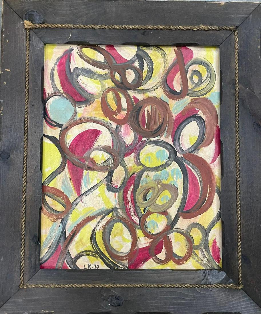 Lee Krasner Oil on Canvas (Attributed) 20" x 16" Fr: 24" x 20" (1 of 3)