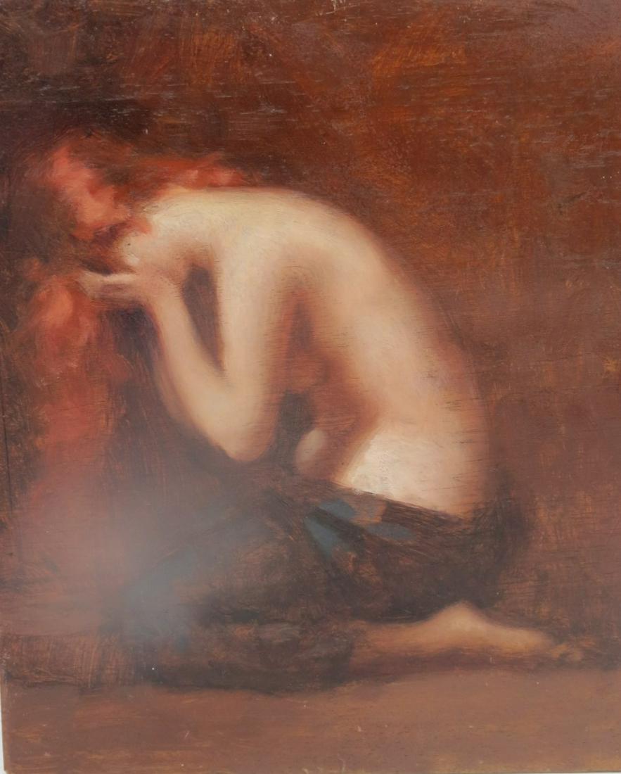 Jean Jacques Henner Oil on Wood 10.5" x 9" w/ Provenance (1 of 8)