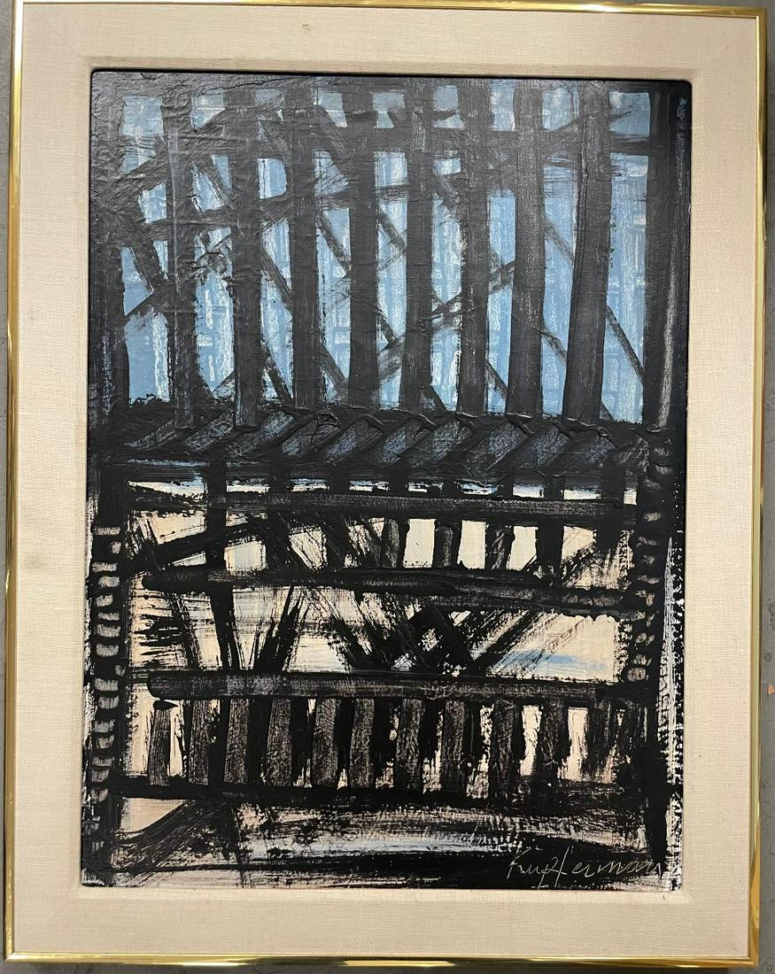 Moshe Kupferman Oil on Canvas Art: 23.5" x 17.5" Fr: 25" x 21" (1 of 3)