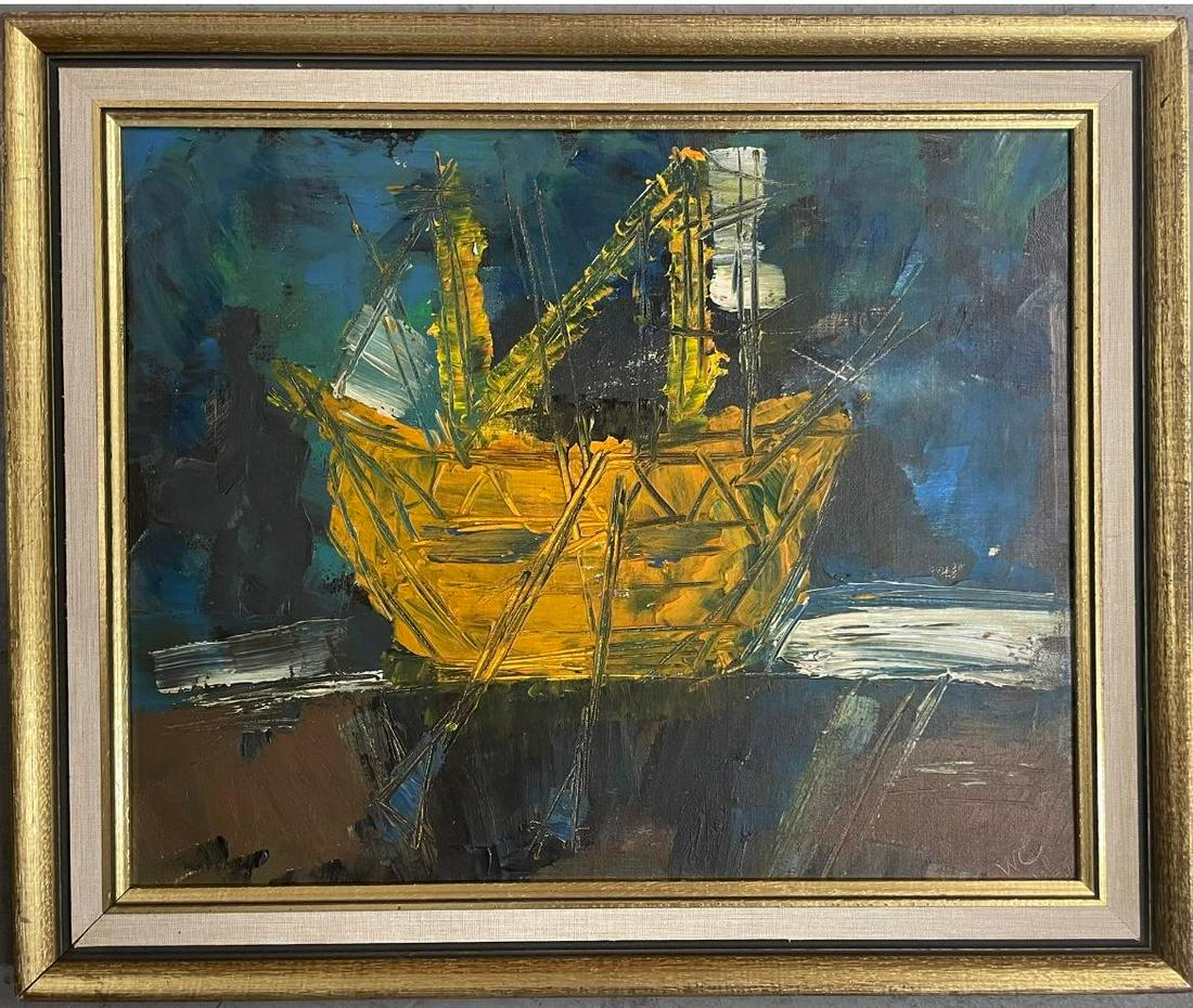 William Grosvenor Congdom Oil on Canvas over Board No COA: Art: 16" x 20" Frame: 20" x 24" Shipping in USA $ 120. William Grosvenor Congdon was an American painter who became notable as an artist in New York City in the 1940s, but lived most of his life in Eu