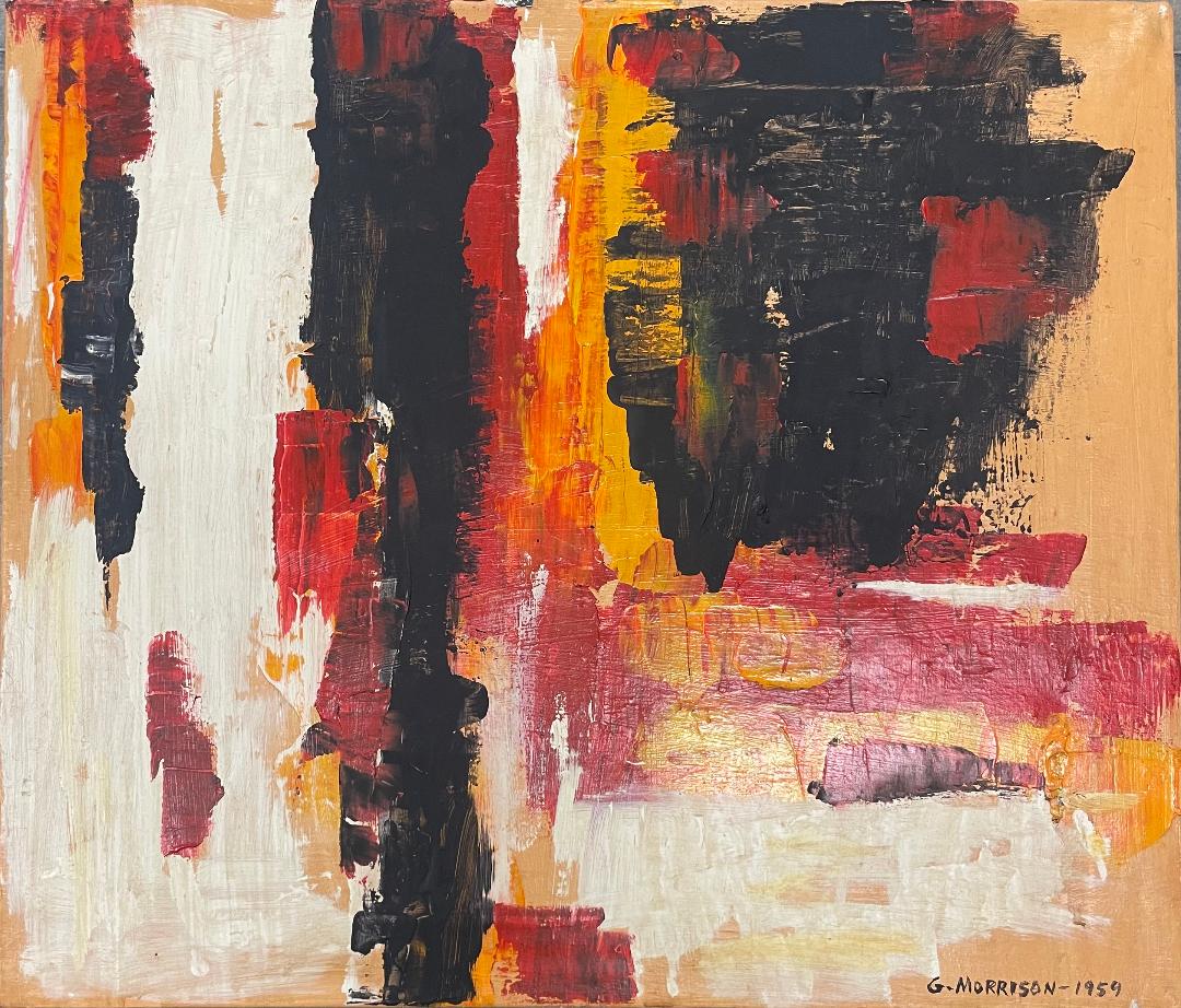 George Morrison 1959 (Attributed) Oil on Canvas 18" x 21" (1 of 5)