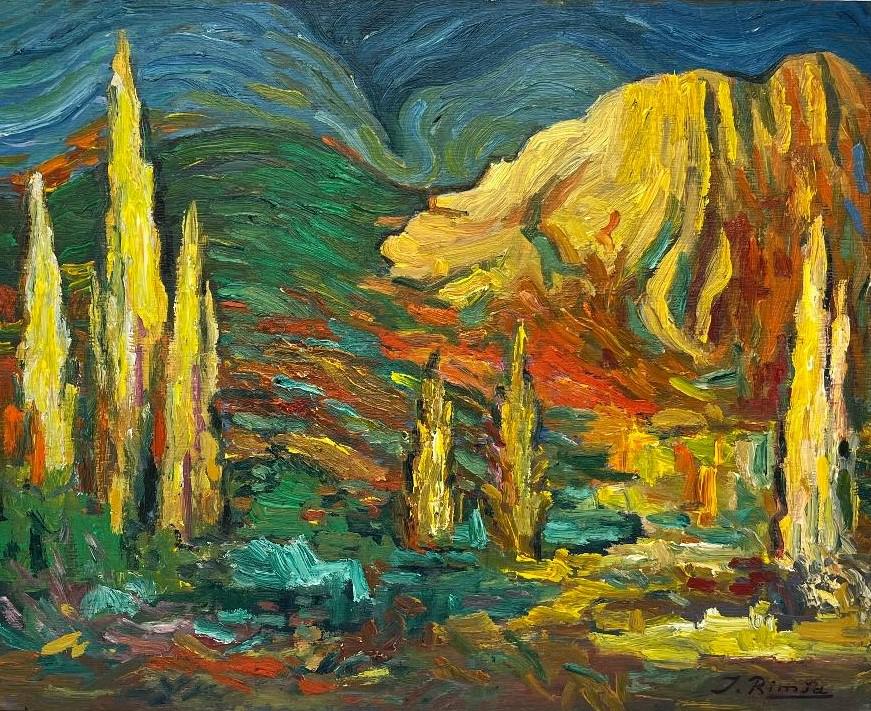 Juan Rimsa Oil on Panel 13" x 16" w/ Provenance: Unframed Shipping in USA $ 80 - Juan Rimsa (Kaunas, Lithuania, 1903-Santa Monica, California, 1978) was teacher of teachers. With him were trained in the Superior Course of Fine Arts, in Sucre, Jose O