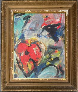 Milton Resnick Oil on Canvas (Attrib) 20"x 16" Fr; 23" x 19" No COA: Shipping in USA $ 120. Milton Resnick was an American artist noted for abstract paintings that coupled scale with density of incident. It was not uncommon for some of the largest paintings to weigh in