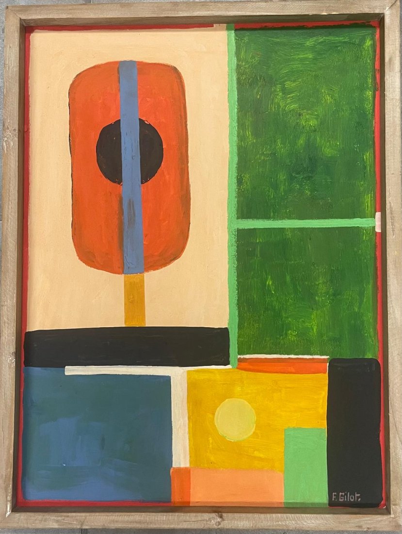 Francoise Gilot (Attributed) Oil on Board 24" x 18" France: No COA Shipping in USA $ 120. FranÃ§oise Gilot is a French painter, best known for her relationship with Pablo Picasso, with whom she had two children