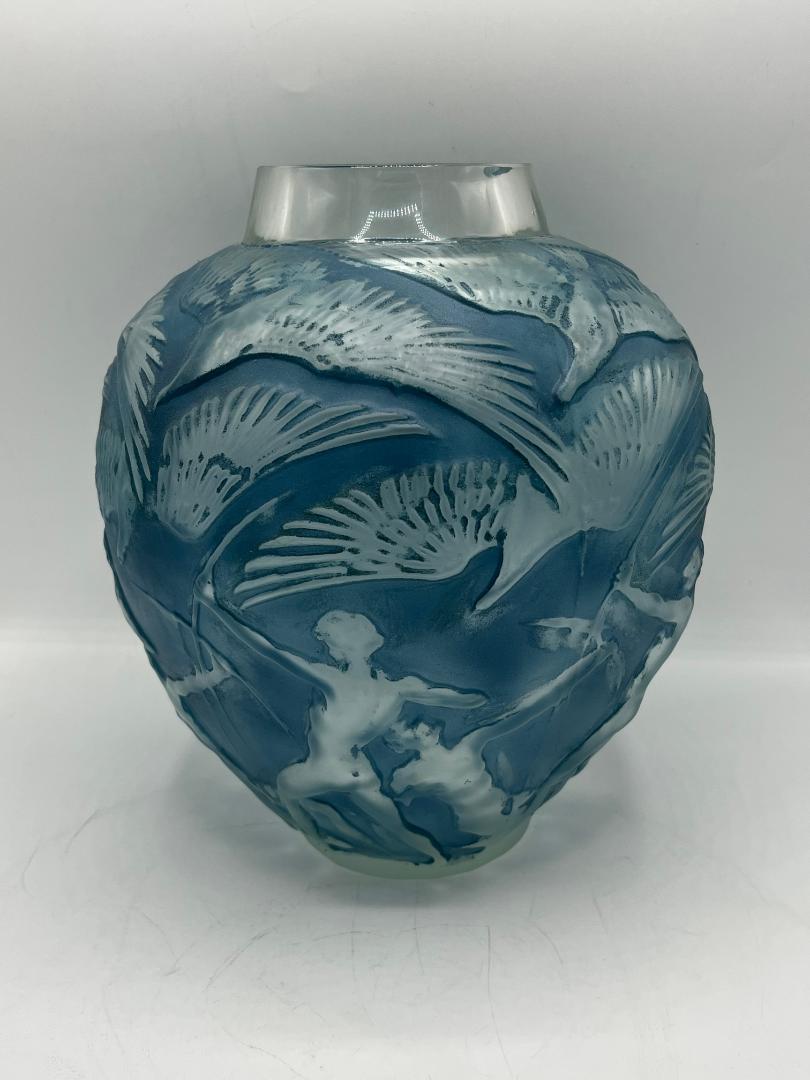 Lalique Vase "The Archers" 10" x 9" By Rigolleau (1 of 3)